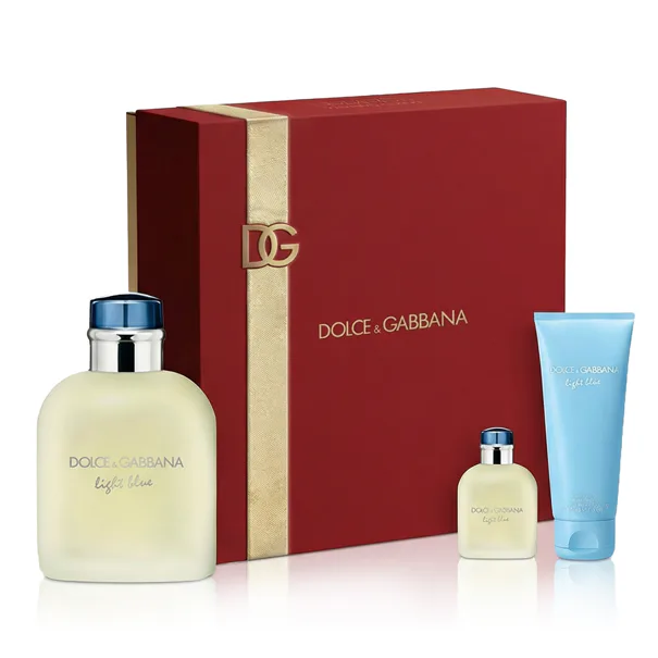 dolce & gabbana light blue pour homme woda toaletowa 75 ml   zestaw  