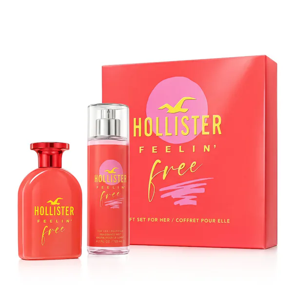 hollister feelin' free for her woda perfumowana 50 ml   zestaw  