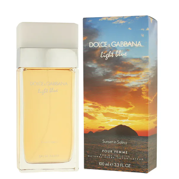 dolce & gabbana light blue sunset in salina